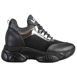 SHELOVET Divatos ék cipők szerelem fekete