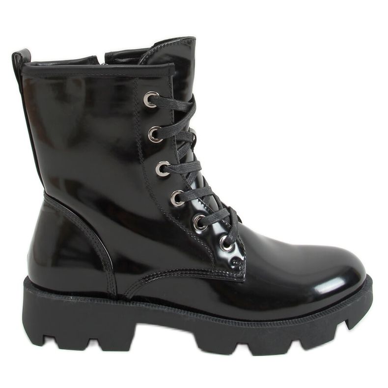 Fekete fűzős munkások Y9551 Fekete