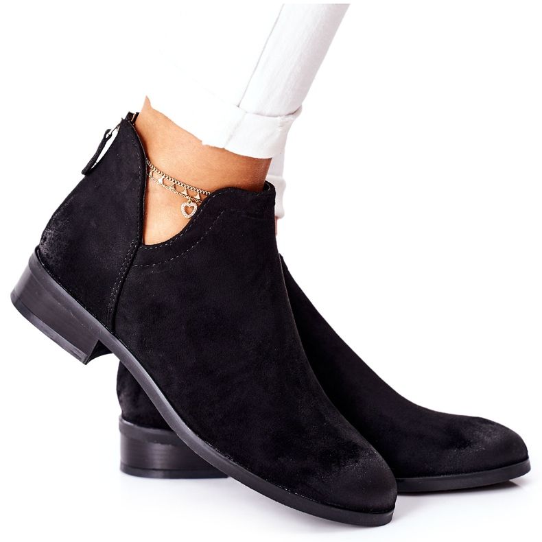 Vinceza Női velúr meleg csizma Fekete Joaliene