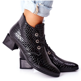 Vinceza Fekete Albeq magas sarkú csizma