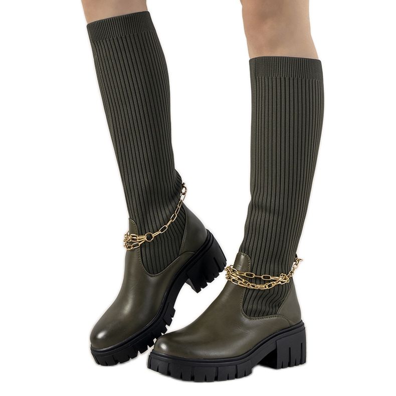 Zöld csizma zokni felsővel Cheers