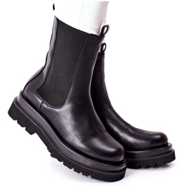 S.Barski Női magas csizma Jodhpur Black Belive fekete