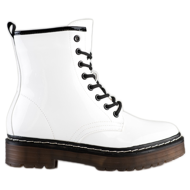 SHELOVET Fehér munkáscsizma szőrmével