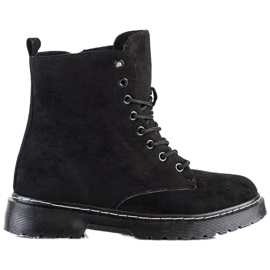 SHELOVET Meleg velúr Trappers fekete