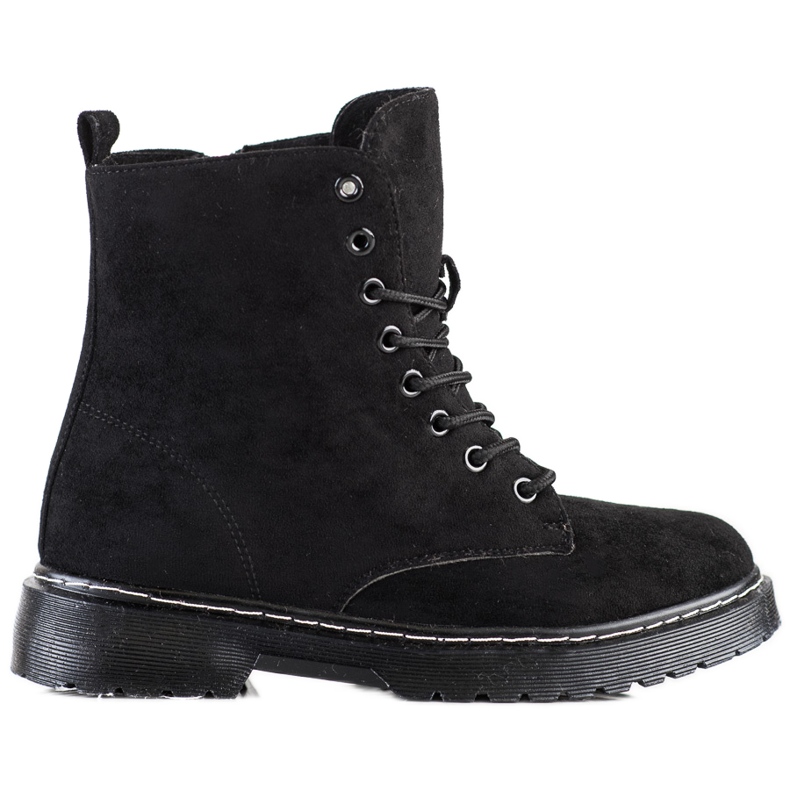 SHELOVET Meleg velúr Trappers fekete