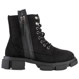 Cm Paris Fekete csapdázók dekoratív cipzárral Cm Paris Fekete csapdázók dekoratív cipzárral