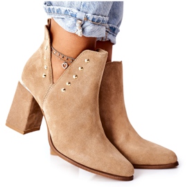 Lewski Shoes Női velúr csizma kivágással Lewski bézs homok 3075 barna Lewski Shoes Női velúr csizma kivágással Lewski bézs homok 3075 barna