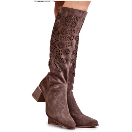 Lewski Shoes Suede Lewski csizma áttört barna Romena Lewski Shoes Suede Lewski csizma áttört barna Romena