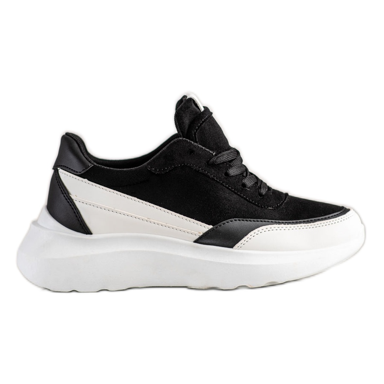 SHELOVET Fekete velúr cipők