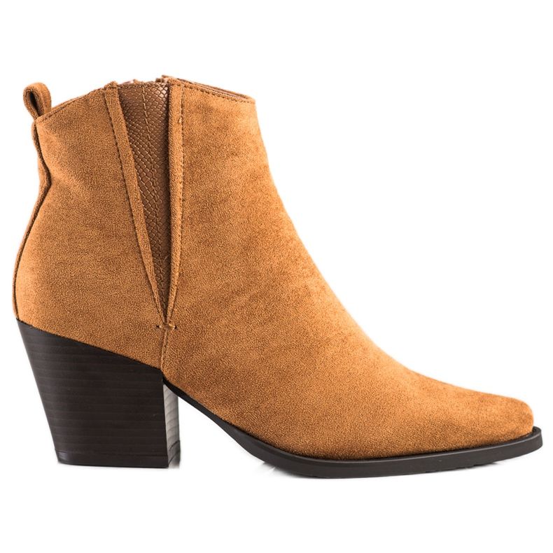 Bestelle Velúr csizma Spitzben barna