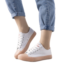 Senor női fehér és rózsaszín cipők