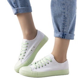 Senor női fehér és zöld cipők