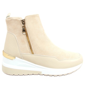 Bézs színű csizma sportos talppal NB511 Bézs Bézs színű csizma sportos talppal NB511 Bézs