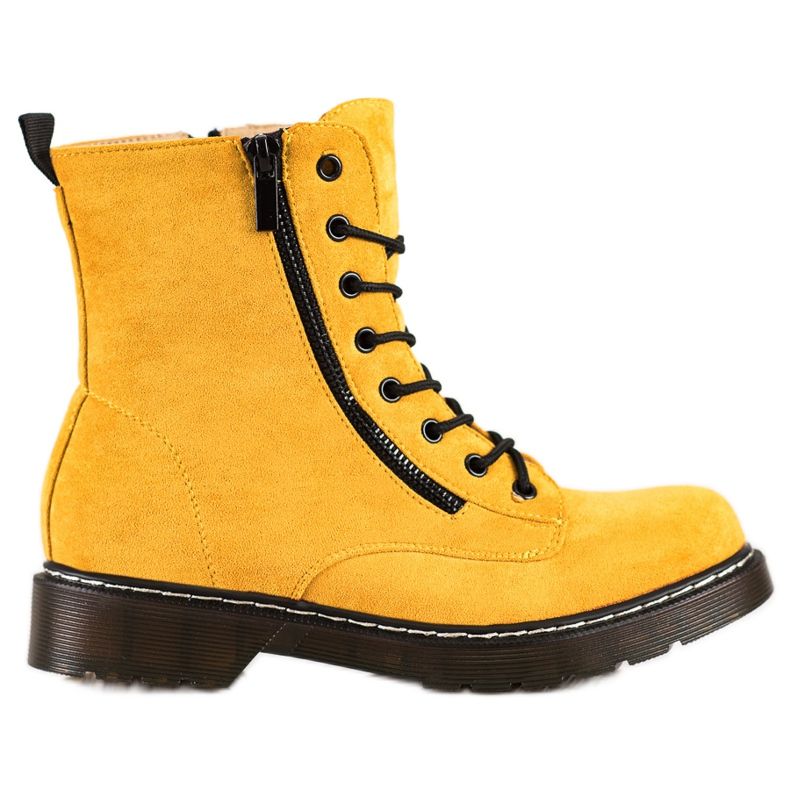 SHELOVET Sárga csapdázók dekoratív cipzárral