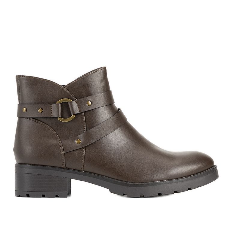 Barna sima, lapos bokacsizma csíkokkal a Danisától Barna sima, lapos bokacsizma csíkokkal a Danisától