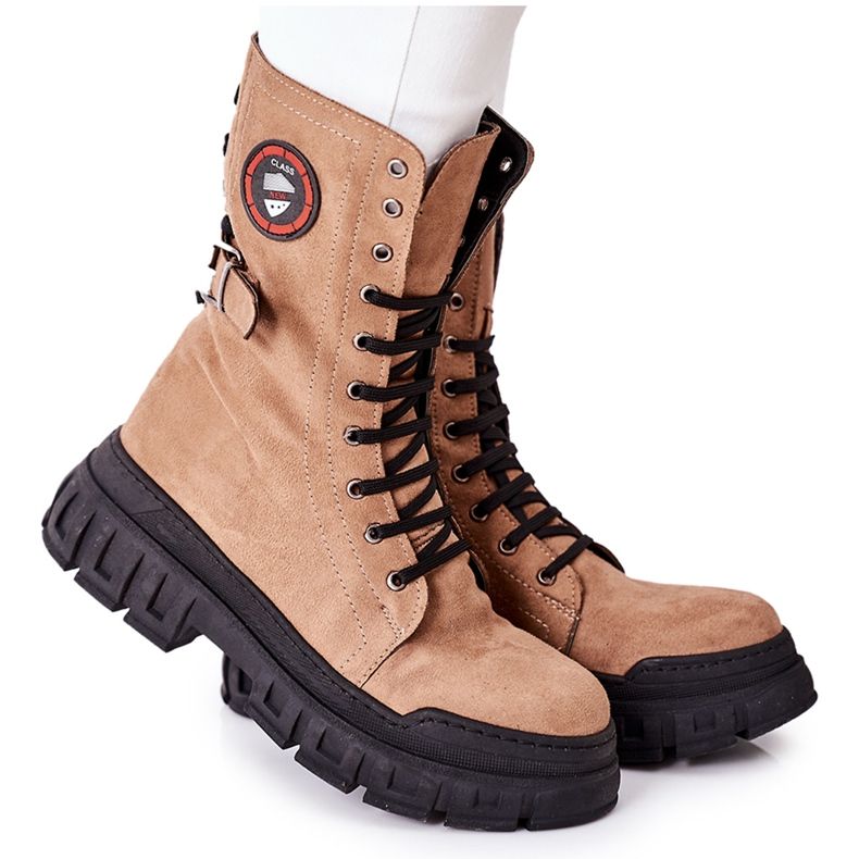 NAVY DOT Női csizma Csapdázók Munkások Brown Monope barna