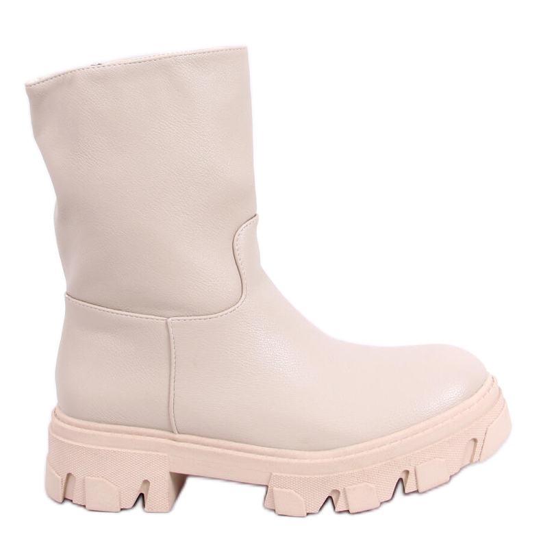 Fekete csizma egyenes felsővel QT29P BLACK (teve)