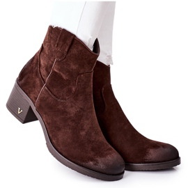 Vinceza Női barna velúr meleg meleg csizma Hillbrook