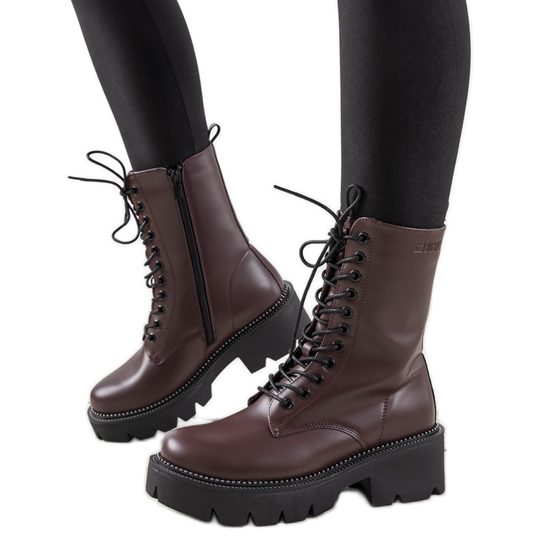 Maroon magas Big Star csizma nőknek Ochoa bordó