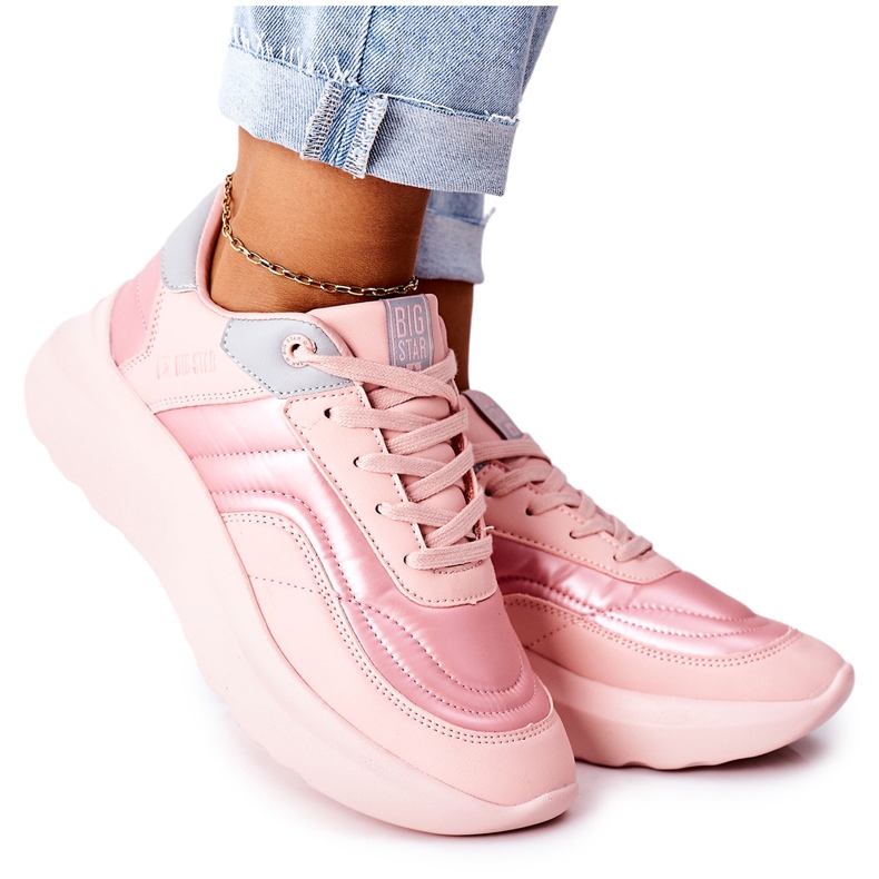 Női sportcipő Memory Foam Big Star II274333 Pink rózsaszín