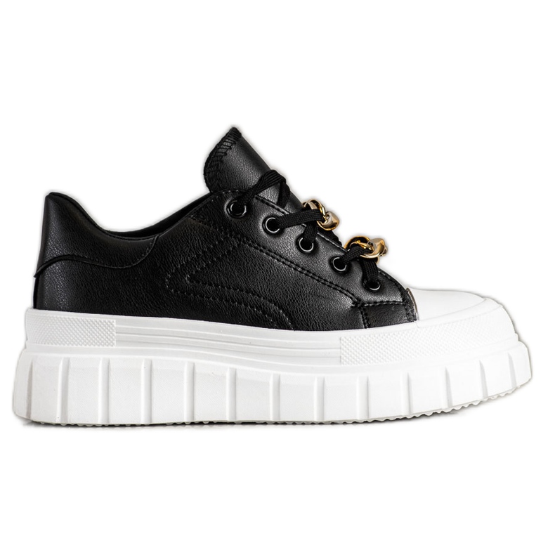 SHELOVET Cipők divatlánccal fekete