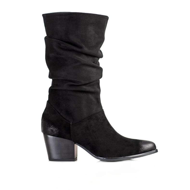 Csizma VINCEZA redővel fekete Csizma VINCEZA redővel fekete