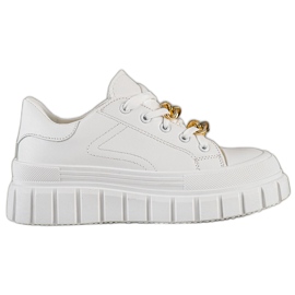 SHELOVET Cipők divatlánccal fehér