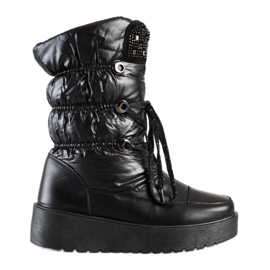 S. BARSKI Stylowe Śniegowce S.BARSKI fekete