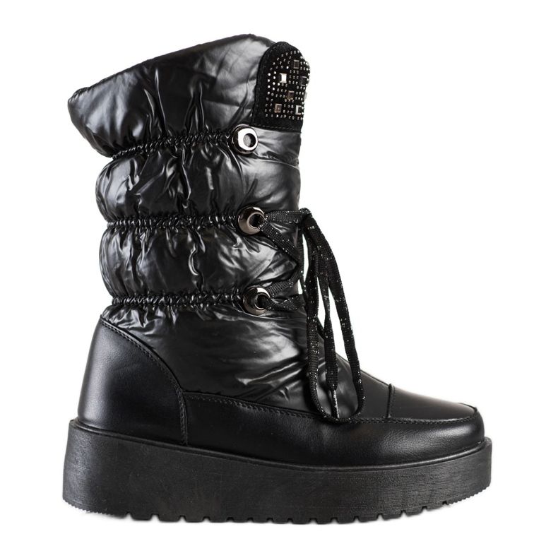 S. BARSKI Stylowe Śniegowce S.BARSKI fekete