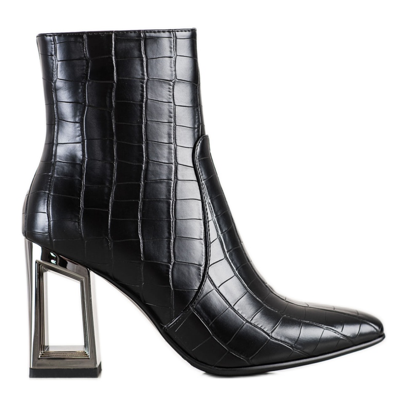 S. BARSKI Csizma dekoratív sarokkal S.BARSKI fekete