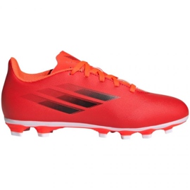 Adidas X Speedflow.4 FxG Jr FY3319 futballcipő piros narancs és vörös Adidas X Speedflow.4 FxG Jr FY3319 futballcipő piros narancs és vörös