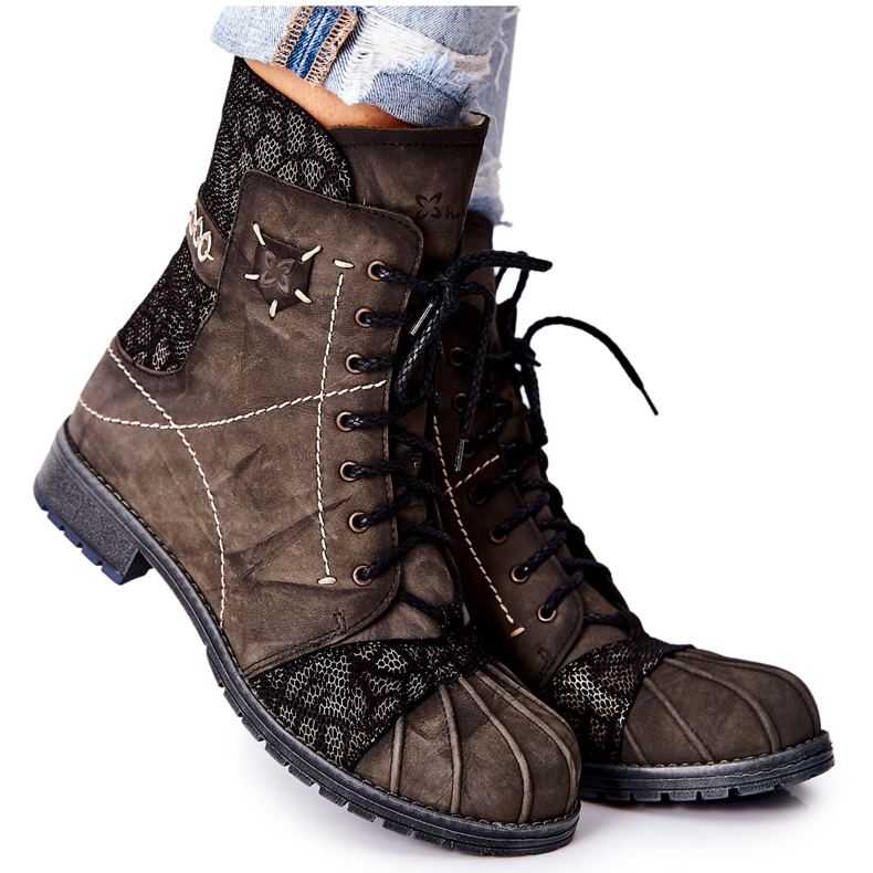 Női meleg bőrcsizma Maciejka Olive 03961-24 zöld Női meleg bőrcsizma Maciejka Olive 03961-24 zöld