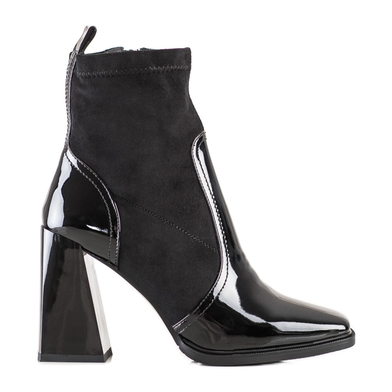 S. BARSKI Csizma trapéz sarkú S.BARSKI fekete S. BARSKI Csizma trapéz sarkú S.BARSKI fekete