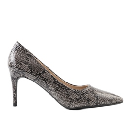 BM Fekete szivattyúk a Nickle kígyóbőr mintájával BM Fekete szivattyúk a Nickle kígyóbőr mintájával