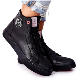 Női szigetelt cipők Cross Jeans High Black II2R4009C fekete Női szigetelt cipők Cross Jeans High Black II2R4009C fekete