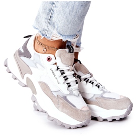 Cross Jeans Női sportcipő Cross farmer fehér és szürke II2R4020C