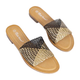 Fekete és arany Glam Star papucs