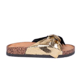 Fényes arany Cher papucs aranysárga Fényes arany Cher papucs aranysárga