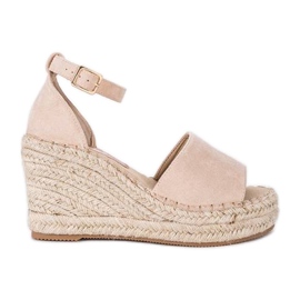 Bézs espadrillák az ék Holiday Vibes -en Bézs espadrillák az ék Holiday Vibes -en