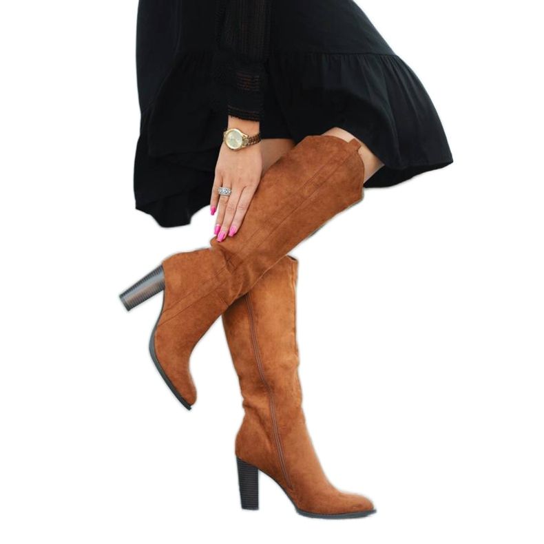 Teves csizma az Eve poszton barna szürke