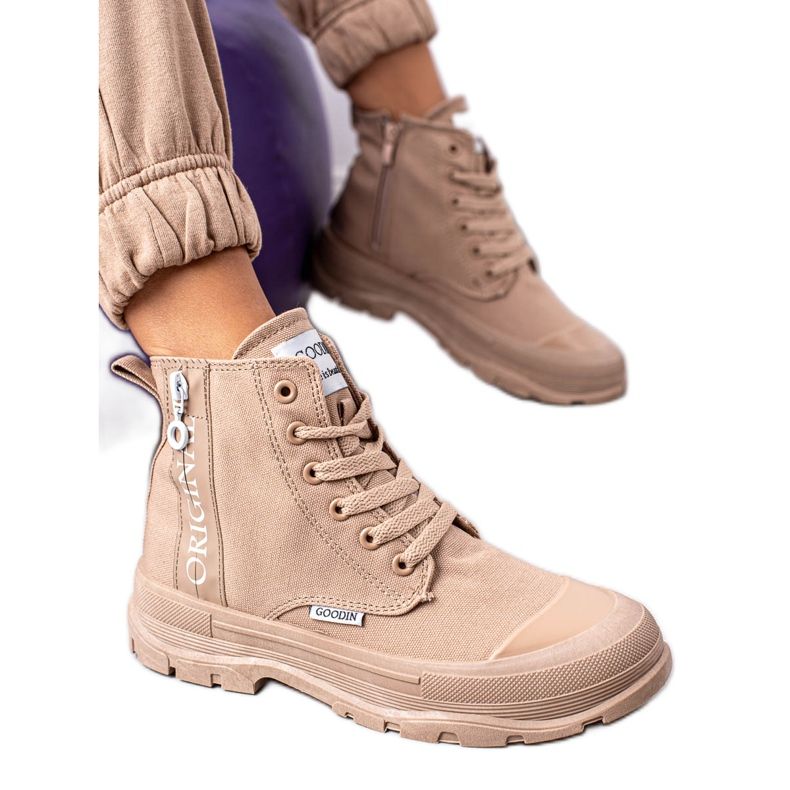 Goodin Eredeti magas tornacipő bézs