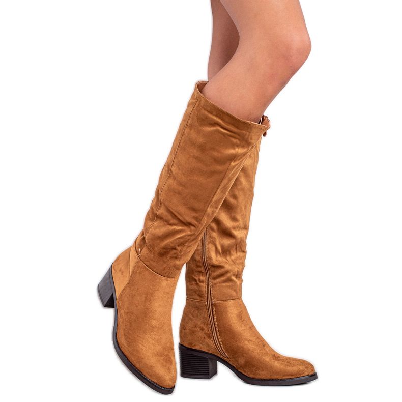 VINCEZA teves csizma barna