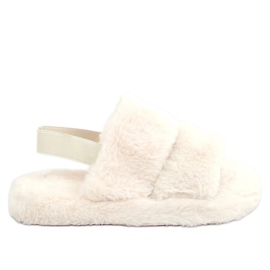 Krémszőrű női papucs N-92 Bézs ekru Krémszőrű női papucs N-92 Bézs ekru