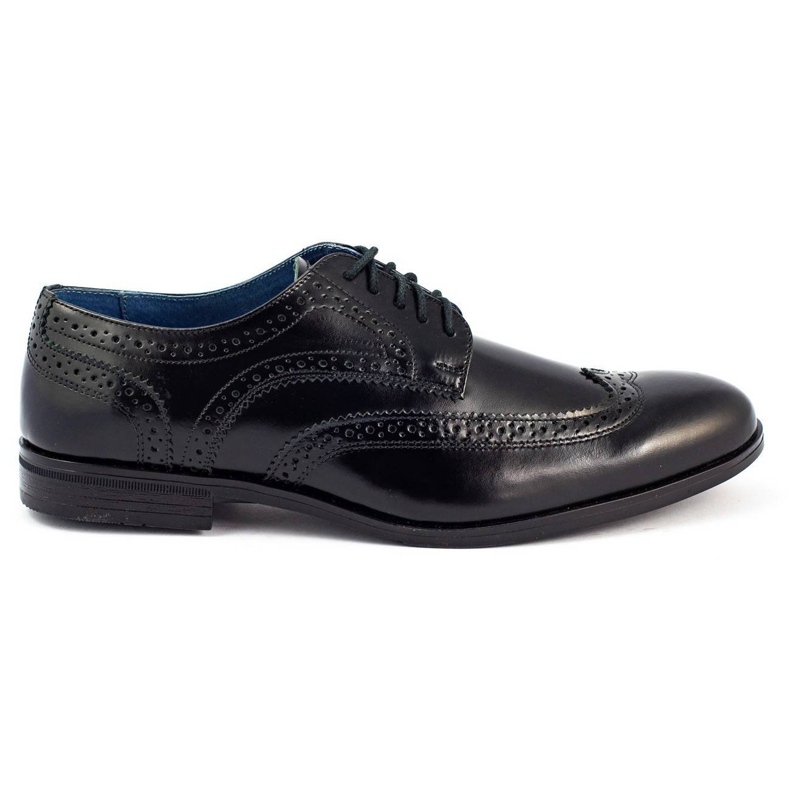 Olivier Hivatalos cipő Black brogues fekete