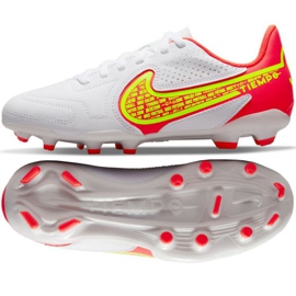 Nike Tiempo Legend 9 Club FG / MG Jr DA1331 176 futballcipő sárga, fehér, többszínű fehér