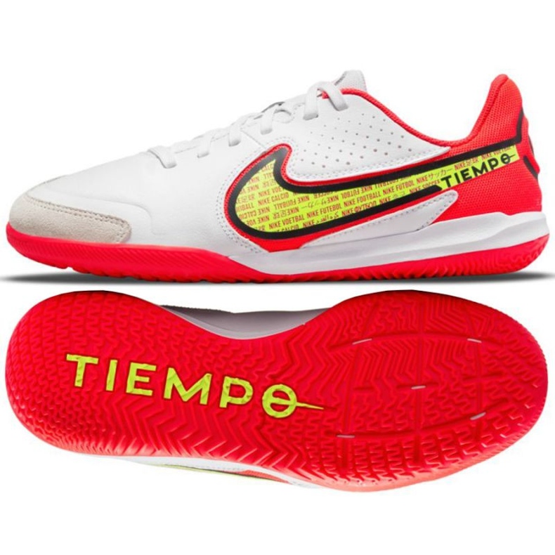 Nike Tiempo Legend 9 Academy Ic Jr DA1329 176 futballcipő sárga, fehér, többszínű fehér