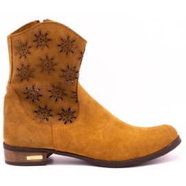 Olivier Kényelmes Janet piros áttört csizma narancs