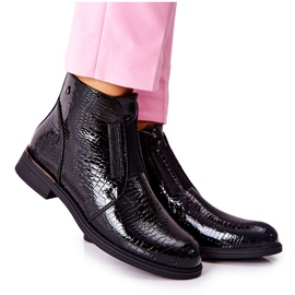 Lakkozott csizma a magas sarkú Sergio Leone BT400 fekete Lakkozott csizma a magas sarkú Sergio Leone BT400 fekete