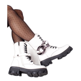 S. BARSKI Csizma Workery Z Ozdobie S.BARSKI fehér S. BARSKI Csizma Workery Z Ozdobie S.BARSKI fehér