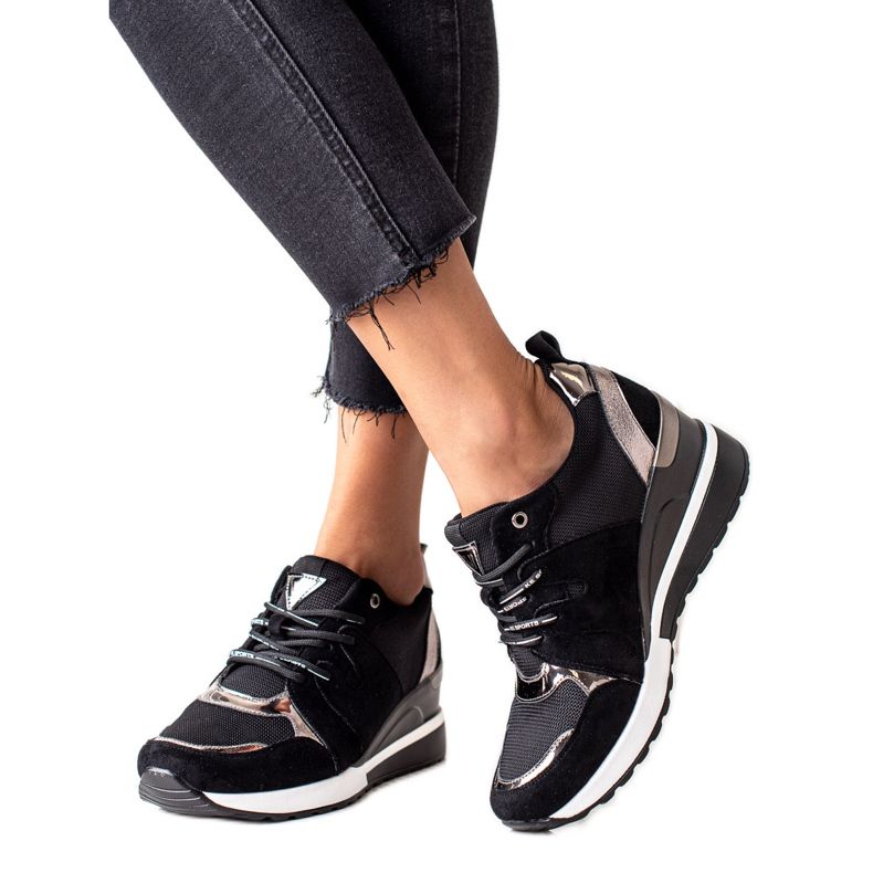 Fekete VINCEZA ék cipők